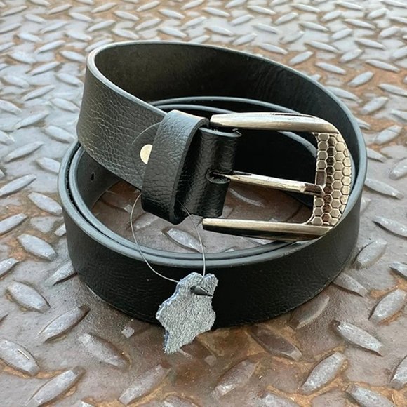 Other - Men Belt Black Genuine Leather Waistband Handmade Belt Size 34-35 inches
